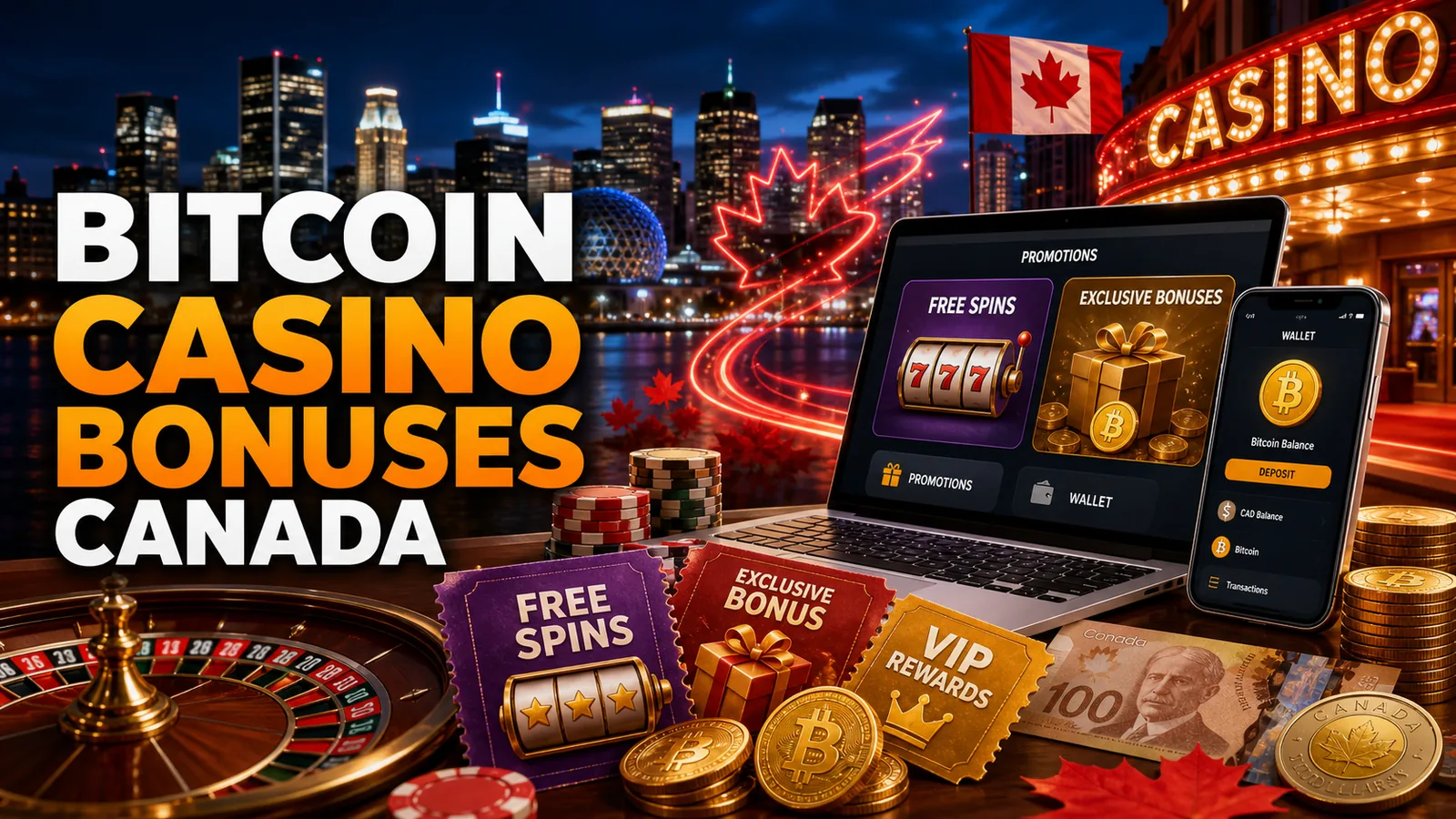 Bitcoin Casino Bonuses Canada content banner